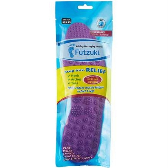 🆓️ W/ $55 Purchase! 💜 Futzuki Massaging Shoe Insoles ~ NWT - Picture 2 of 5